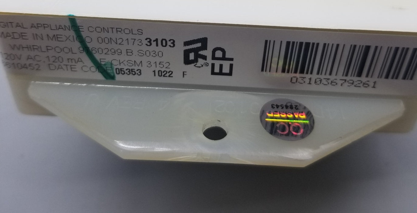 Rabon Services Group - OEM Replacement for Whirlpool Control Board 9760299 1- Year