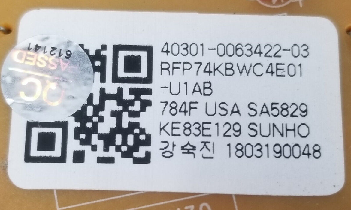 Kenmore Refrigerator Control 40301-0063422-03  *Same Day Ship