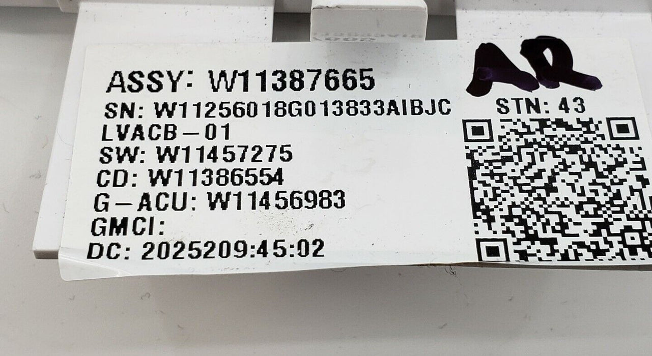 Genuine OEM Maytag Washer Control W11387665  Warranty *Same Day Ship