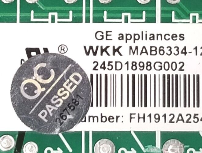 Genuine OEM GE Refrigerator Control 245D1898G002  & Free Same Day Ship