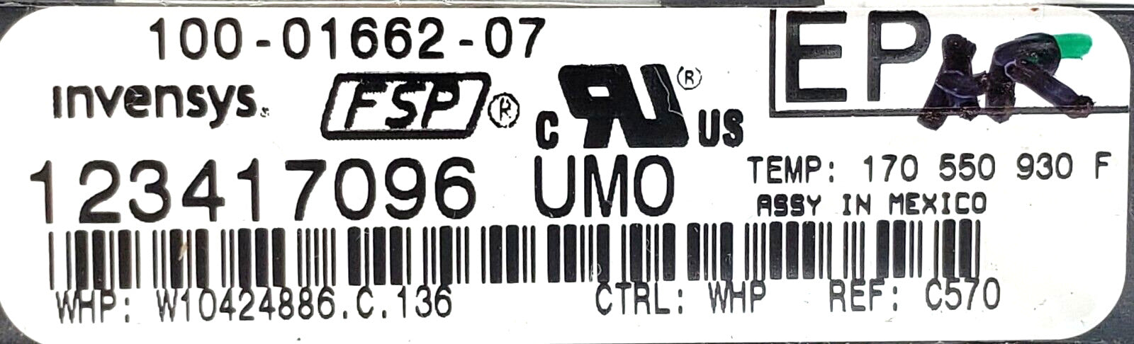 OEM Whirlpool Range Control W10424886   ⭐ Same Day Ship⭐