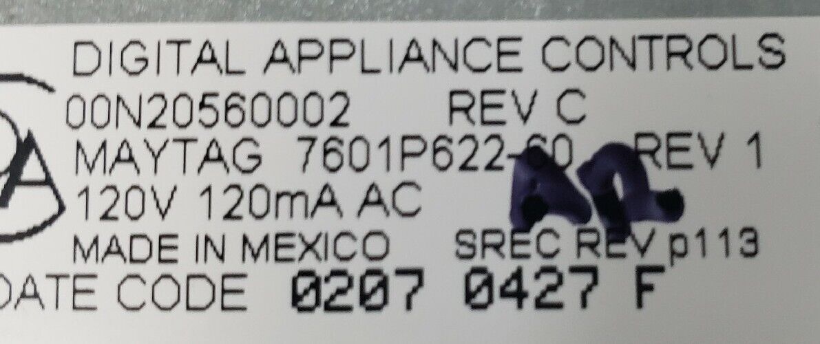 Genuine OEM Maytag Range Control 7601P622-60  *Same Day Ship