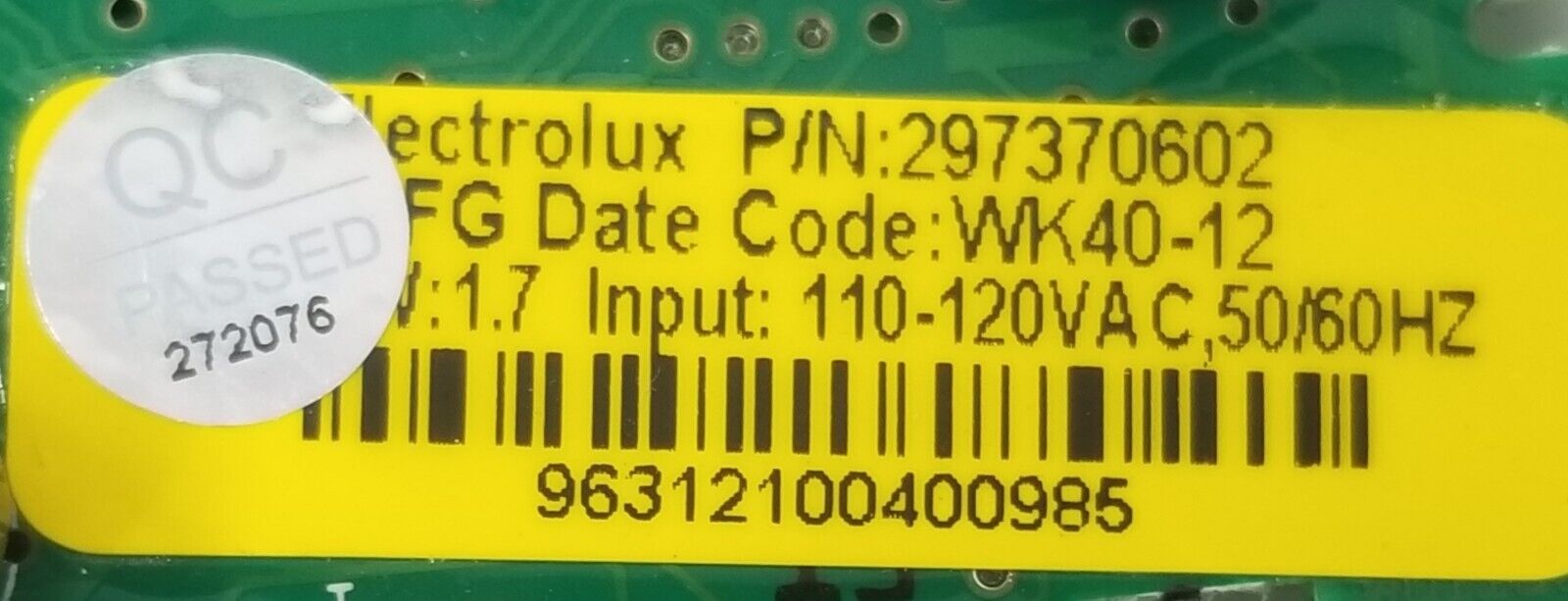 Frigidaire Freezer Electronic Control 297370602 Warranty & Free Same Day Ship