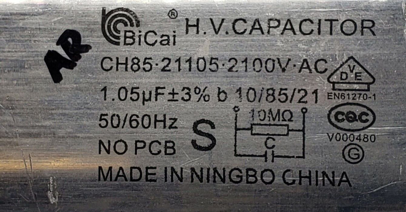 Genuine OEM GE Microwave Capacitor CH85-21105  *Same Day Ship