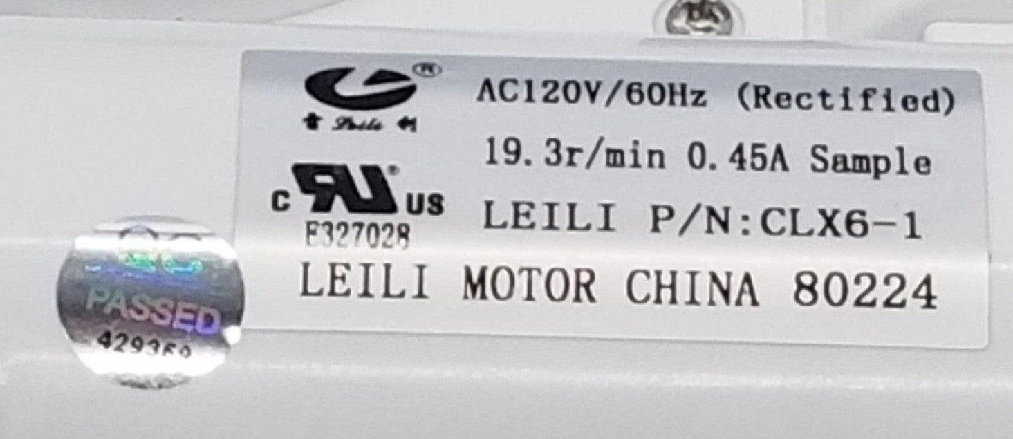 Rabon Services Group - New OEM Replacement for Midea Refrigerator Ice Pushing Motor 17431000020123