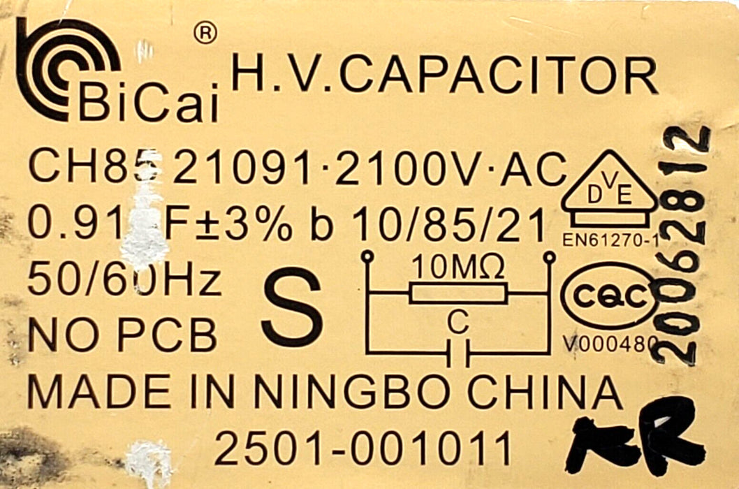 New Genuine OEM Samsung Microwave Capacitor 2501-001011 *Free Same Day Shipping*