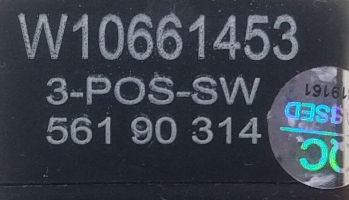 New Genuine OEM Whirlpool Dryer Switch W10661453  Same Day Ship