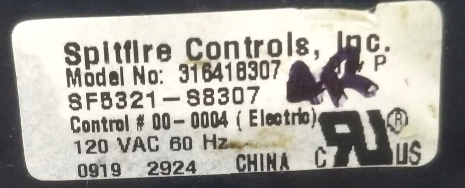 OEM Kenmore Range Control 316418307   ⭐Free Same Day Shipping⭐