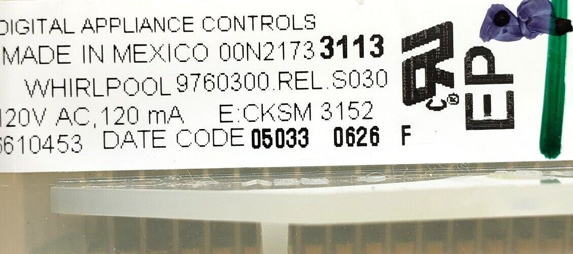 ⭐️Genuine OEM Whirlpool Range Control 9760300🔥  & Same Day Ship