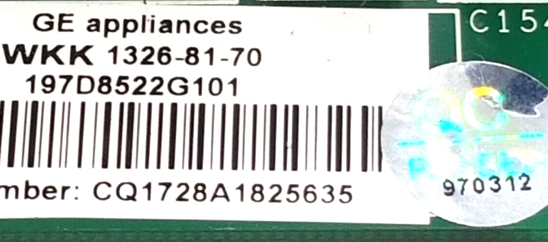 OEM GE Refrigerator Control 197D8522G101  Free Same Day Shipping