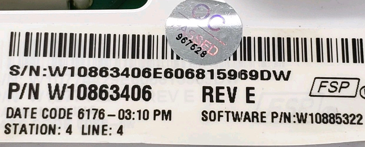 Rabon Services Group - OEM Replacement for Whirlpool Control Board  W10863406   -