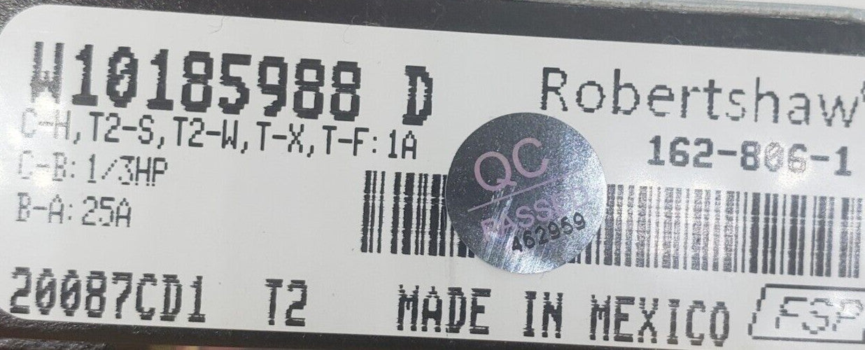 Rabon Services Group - OEM Replacement for Whirlpool Dryer Timer  W10185988D    ⭐  ⭐