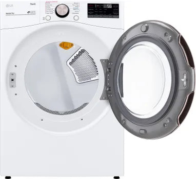 LG DLEX4000W 27 Inch Electric Smart Dryer with Pedestal WDP6W