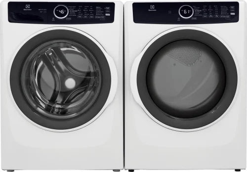 Electrolux ELFW7637AW 27 Inch Front Load Washer & Electrolux EFME417SIW 27 Inch 8.0 cu. ft. Electric Dryer