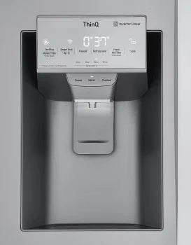 LG LRFVC2406S 36 Inch Counter Depth 3-Door French-Style Smart Refrigerator