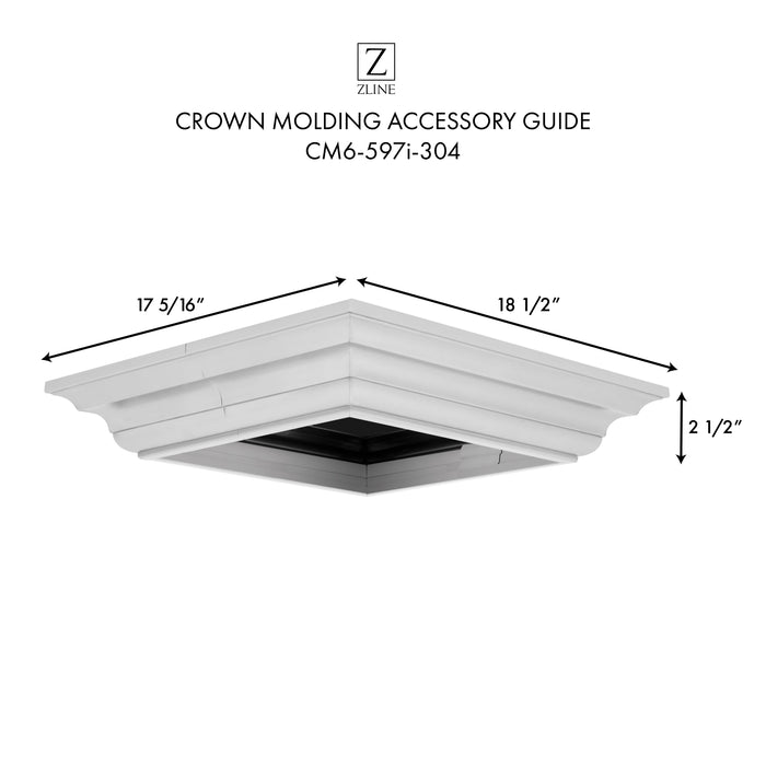 ZLINE Crown Molding Profile 6 for Island Mount Range Hood (CM6-697i/KECOMi-304)