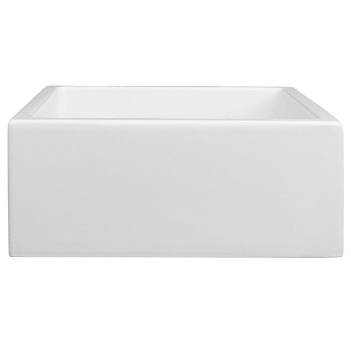 ZLINE 24 in. Venice Farmhouse Apron Front Reversible Single Bowl Fireclay Kitchen Sink with Bottom Grid (FRC5120)