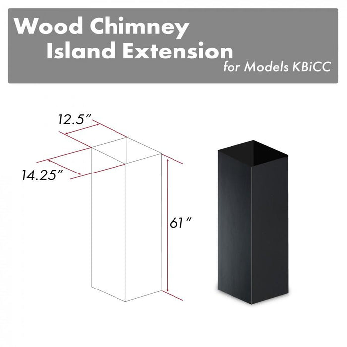 ZLINE 61 in. Wooden Chimney Extension for Ceilings up to 12.5 ft. (KBiCC-E)