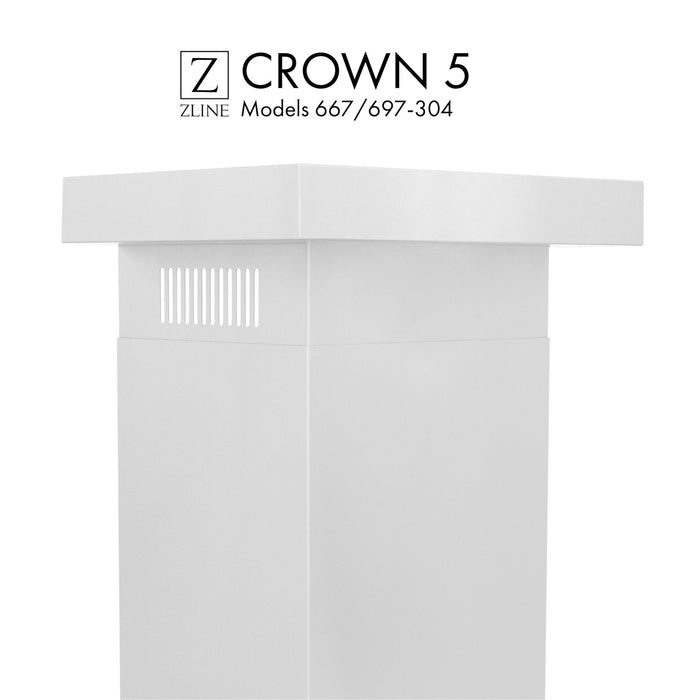 ZLINE Crown Molding Profile 5 for Wall Mount Range Hood (CM5-667/ 697-304)