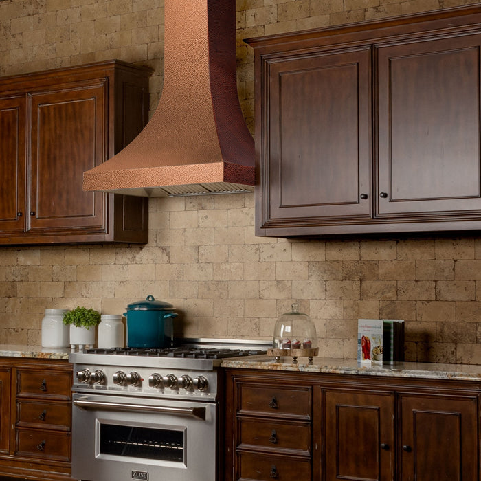 ZLINE Designer Series Hand-Hammered Copper Finish Wall Range Hood (8632H)