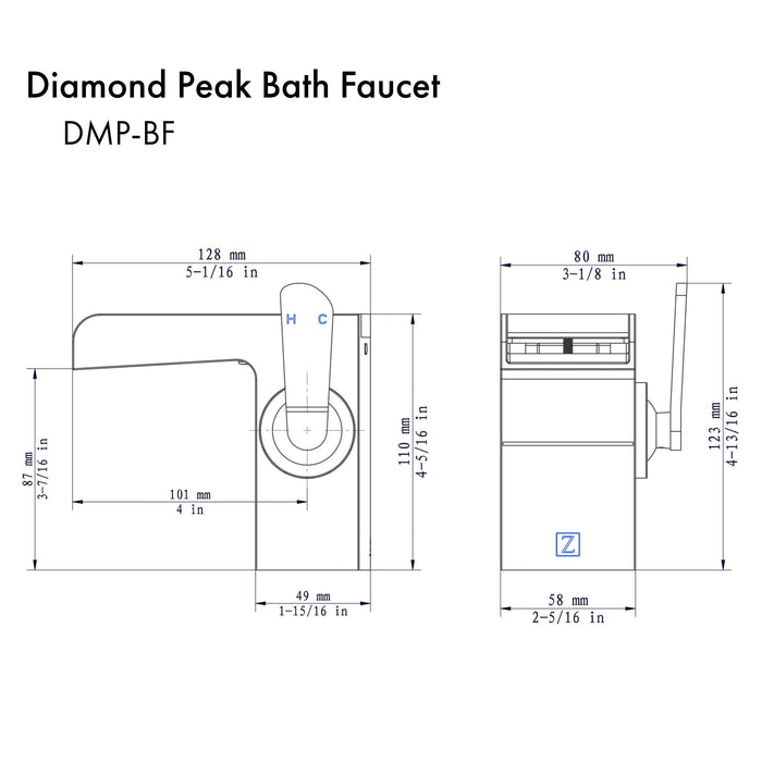 ZLINE Diamond Peak Bath Faucet (DMP-BF)
