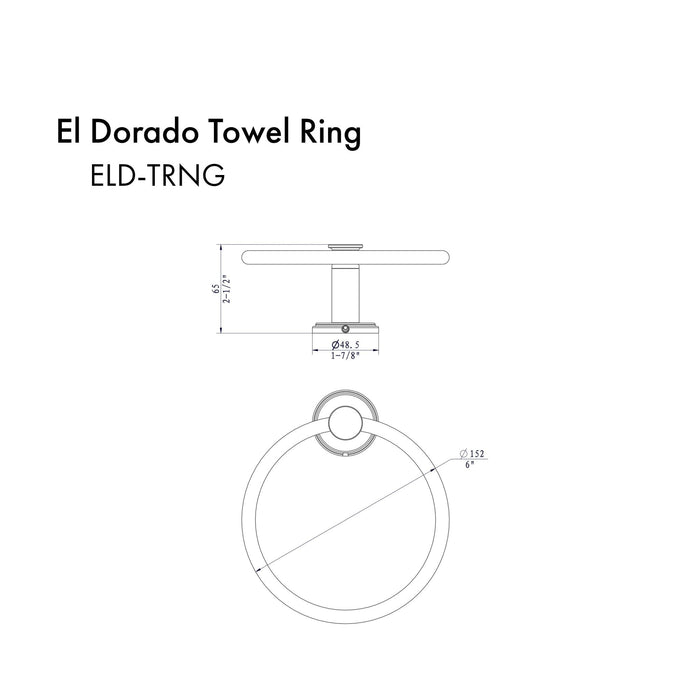 ZLINE El Dorado Towel Ring with color options (ELD-TRNG)