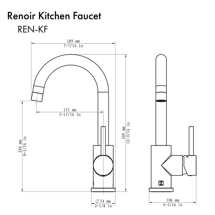 ZLINE Renoir Kitchen Faucet (REN-KF)