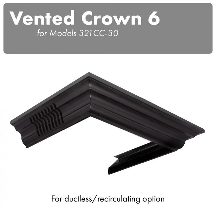 ZLINE Vented Crown Molding Profile 6 For Wall Mount Range Hood (CM6V-300C)  4.8
