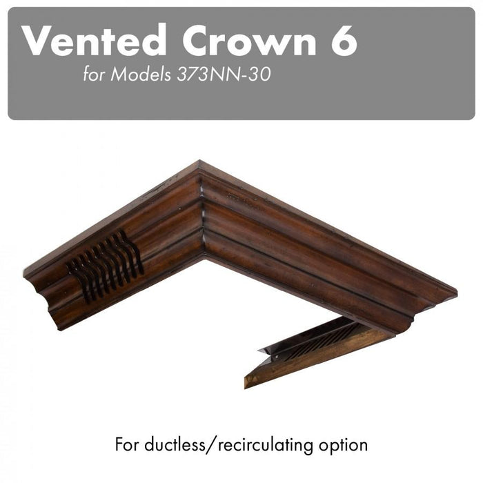 ZLINE Vented Crown Molding Profile 6 For Wall Mount Range Hood (CM6V-300N)