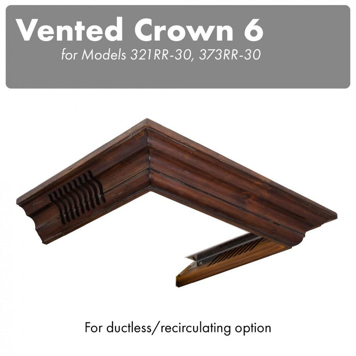ZLINE Vented Crown Molding Profile 6 For Wall Mount Range Hood (CM6V-300R)