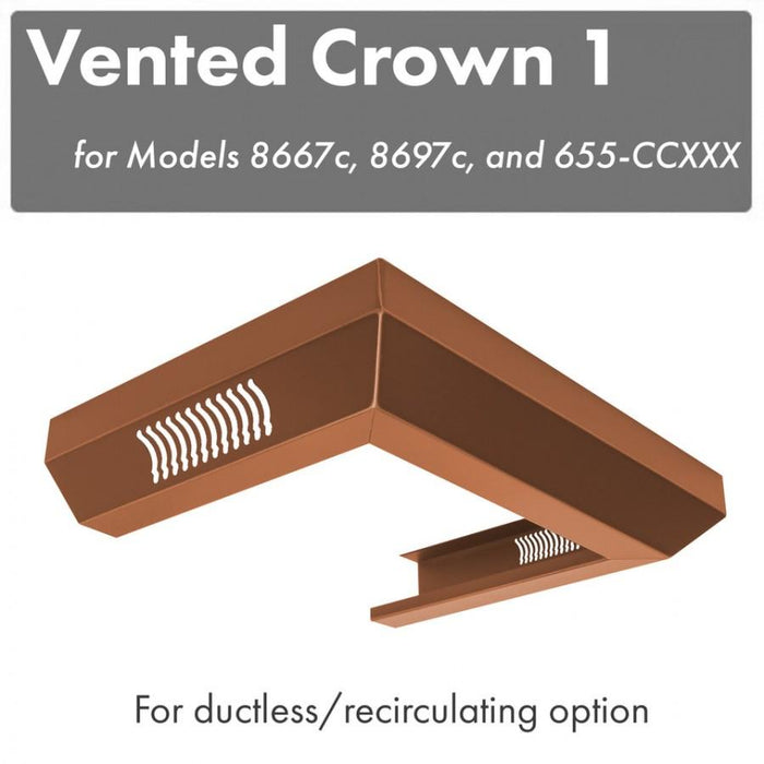ZLINE Vented Crown Molding Profile 6 for Wall Mount Range Hood (CM6V-8667C)