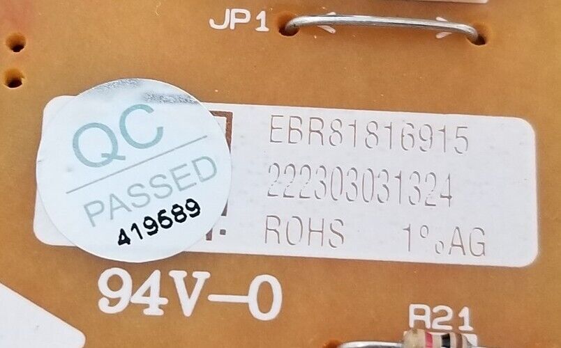 New Genuine OEM LG Microwave Control Board EBR81816915