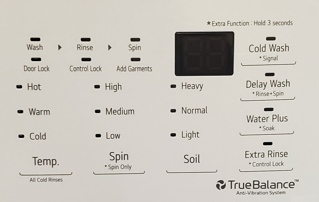 OEM LG Washer Control Panel + Board EBR86692727 | AGL76194029