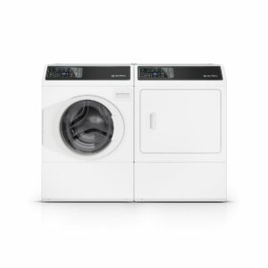DF7000WE Speed Queen 27" Electric Dryer with Moisture Sensor and Up Front Lint Filter and Interior Light - Reversible Door - White
