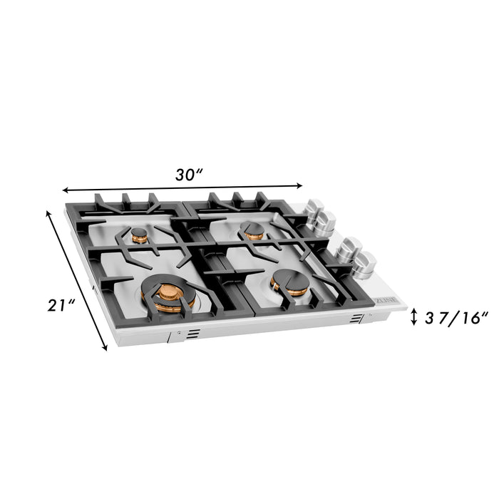 ZLINE 30" Dropin Gas Stovetop with 4 Gas Burners (RC30)