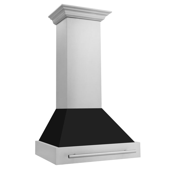 ZLINE 30 in. Stainless Steel Range Hood with Colored Shell Options and Stainless Steel Handle (8654STX-30)