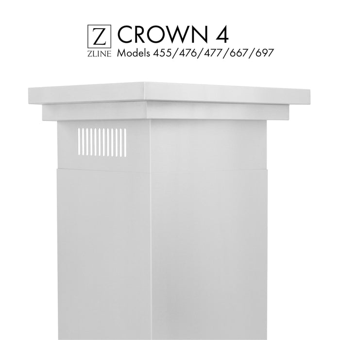 ZLINE Crown Molding 4 For Wall Range Hood (CM4-455/476/477/667/697)