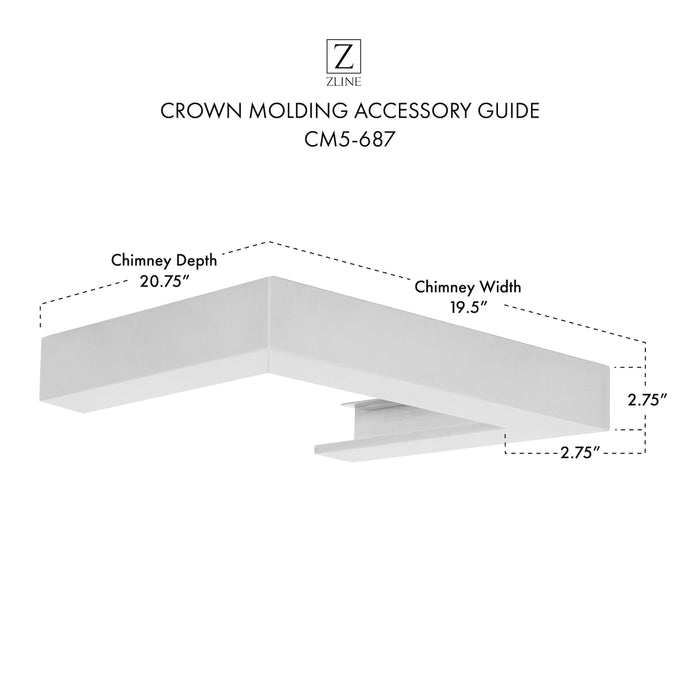 ZLINE Crown Molding #5 For Wall Range Hood (CM5-687)