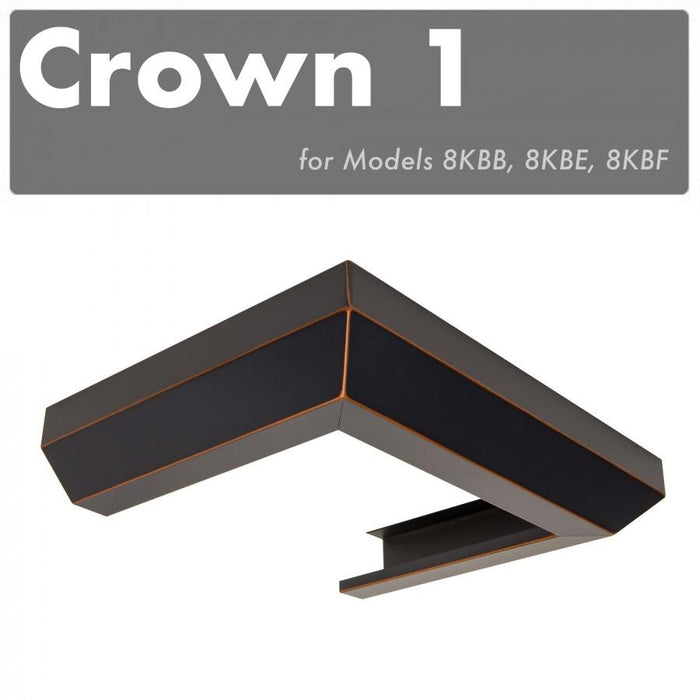 ZLINE Crown Molding 1 For Designer Wall Range Hood (CM1-8KBB/E/F)