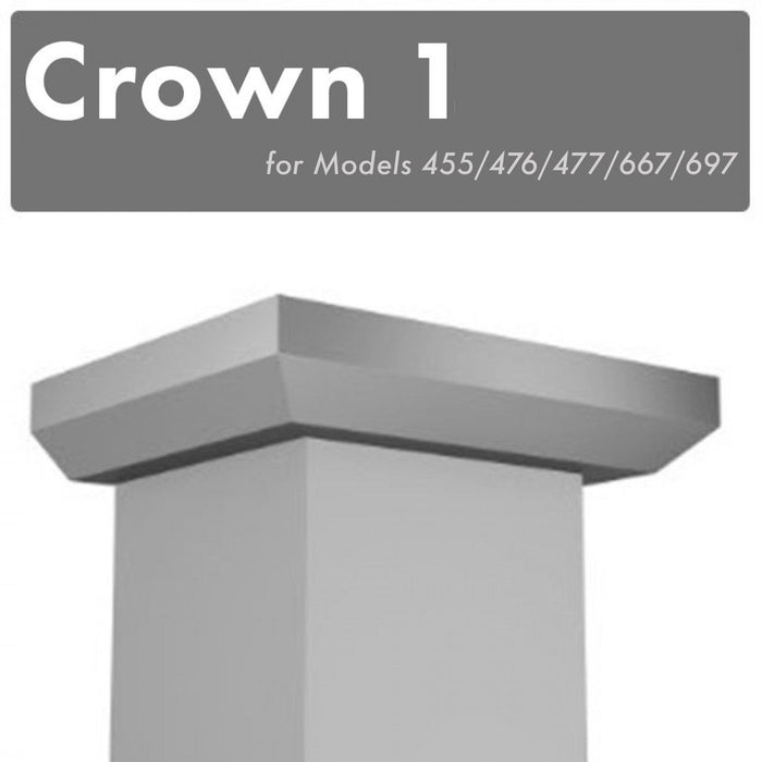 ZLINE Crown Molding #1 For Wall Range Hood (CM1-455/476/477/667/697)