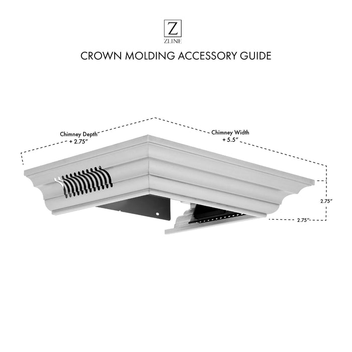 ZLINE Crown Molding in Stainless Steel with Built-in Bluetooth Speakers (CM6-BT-KN/KN4)