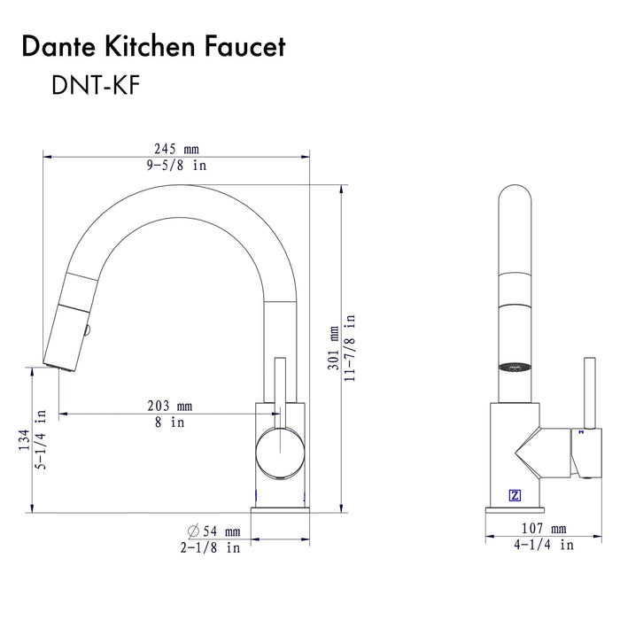 ZLINE Dante Kitchen Faucet with Color Options (DNT-KF)