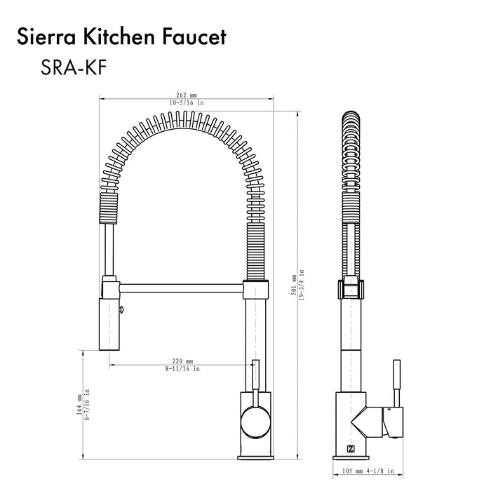ZLINE Sierra Kitchen Faucet with Color Options (SRA-KF)