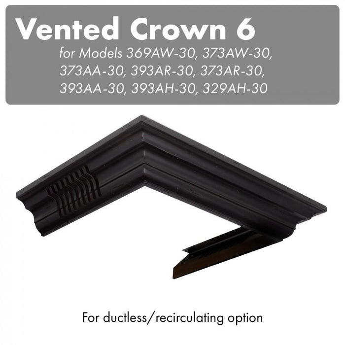 ZLINE Vented Crown Molding Profile 6 For Wall Mount Range Hood (CM6V-300A)