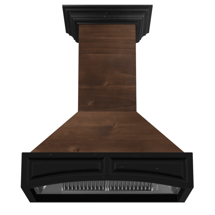 ZLINE Wooden Wall Mount Range Hood in Antigua and Walnut - Includes Dual Remote Motor (321AR-RD)