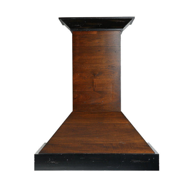 ZLINE Ducted Wooden Wall Mount Range Hood in Antigua and Walnut with Remote Motor (KBAR-RS)
